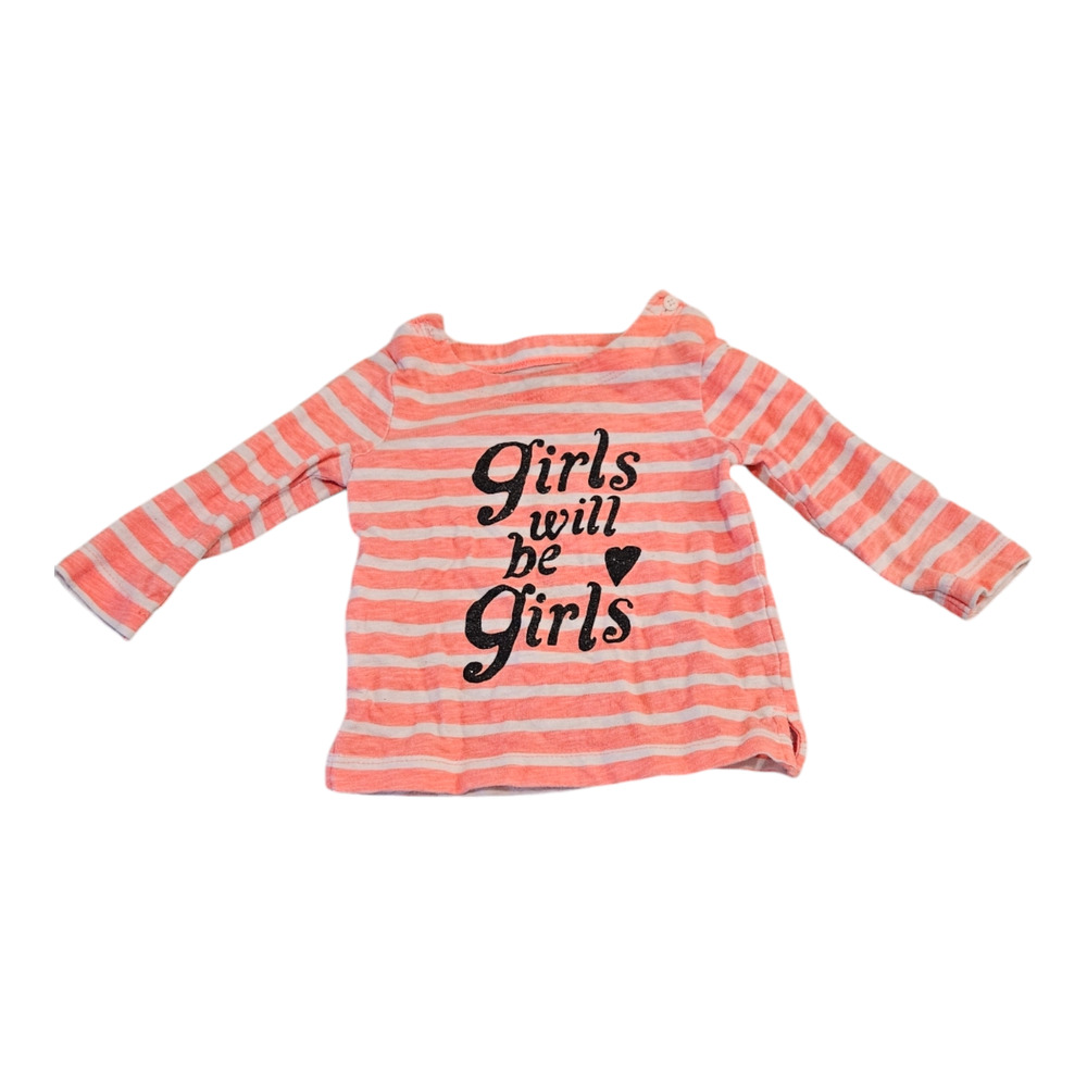 OshKosh Kids Size 9M Striped Long Sleeve Pullover T-Shirt